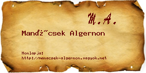 Manácsek Algernon névjegykártya